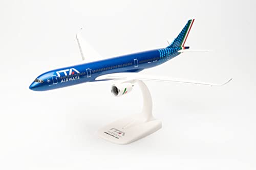 Herpa Modelo de avión ITA Airways Airbus A350-900 EI-IFA Escala 1:200 - Snap-Fit, para Diorama, modelismo, Pieza de coleccionista, decoración, Modelo enchufable, avión con Soporte de plástico