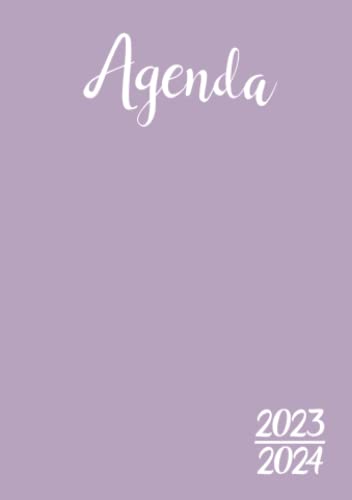 Agenda Scolaire 2023-2024: Lila | Journalier (une page par jour) | 12x17 cm | 300 pages | Couverture souple unie violet pastel | sept 2023 – juil 2024 | Etudiant | Collège et Lycée