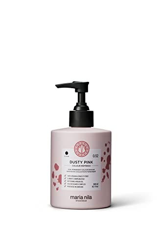 Maria Nila Color Refresh Dusty Pink, 300 ml, mascarilla para el cabello rosa pastel oscuro, pigmentos semipermanentes, 100% vegana y sin sulfatos ni parabenos