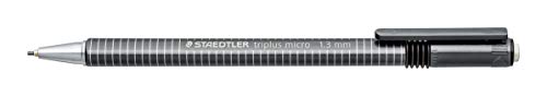 STAEDTLER Triplus micro 774 13-81. Portaminas triangular. Caja con 10 portaminas de color antracita y 1,3 mm