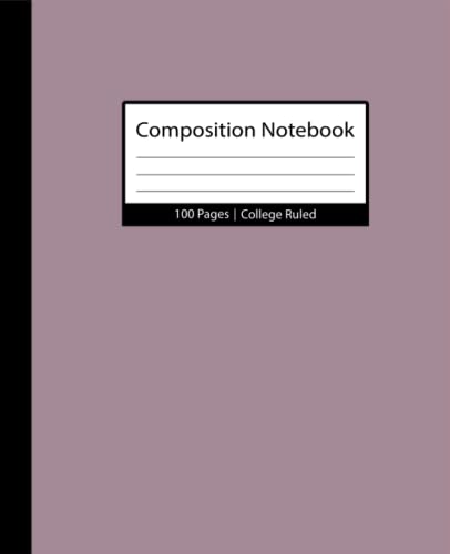 Pastel Violet Composition Notebooks: College Ruled Paper For School, College, Office, Work, Students, 100 page (7.5 x 9.25 inch)