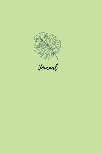 Pastel Green Leaf Journal Notebook