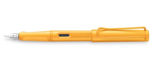 LAMY Safari Candy 021 – Pluma estilográfica moderna en color mango con mango ergonómico y diseño atemporal – Pluma M – Modelo especial