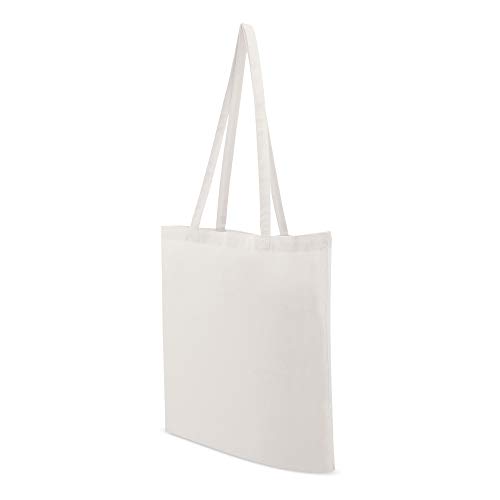 10 bolsos Shopper de algodón, color blanco, Ideal para pintura sobre tela