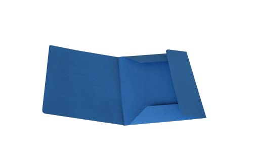 Carpeta de 3 solapas de cartón Manilla 150 gr - 25 x 33 cm, paquete de 50 unidades azul