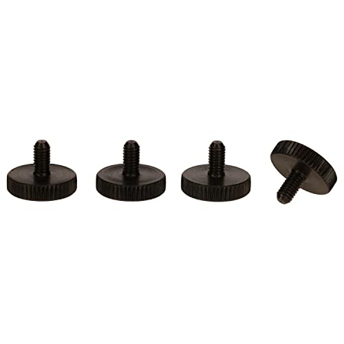 PrecisionGeek Tornillo moleteados para pulgar de Acero Ennegrecido DIN 653 M4 x 10mm 4pz