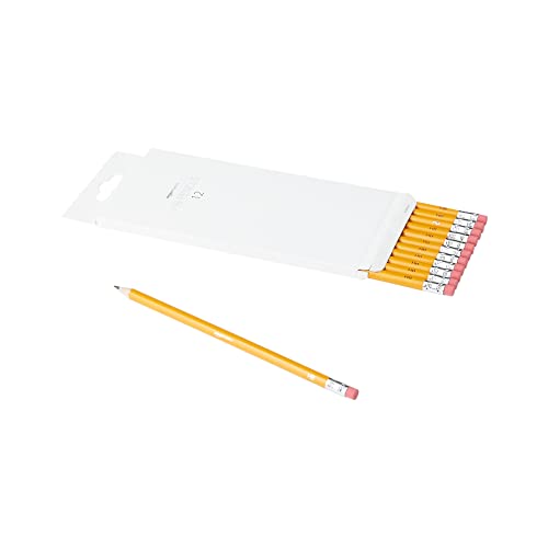 Amazon Basics Lápices Graphite HB, Paquete de 12, Amarillo