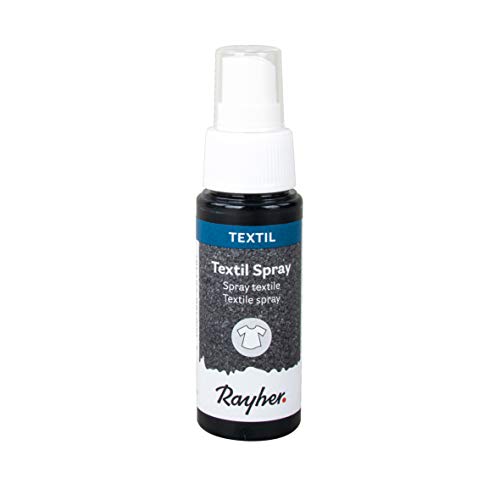Rayher 35027576 - Pintura textil en espray, 50 ml, color negro