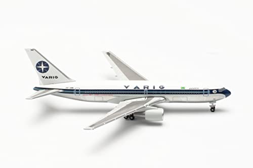 Herpa 536448 Varig Boeing 767-200 - PP-VNN, Escala 1:500, Modelo de avión para coleccionistas, decoración en Miniatura, avión sin Soporte de Metal, Modelo en Miniatura, Multicolor