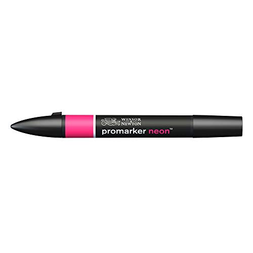 Winsor & Newton 0205406 ProMarker Neon - Rotulador profesional (2 puntas, fino y ancho, para dibujos, diseño y diseños, eléctrico), color rosa neón