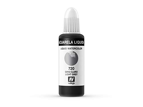 Vallejo - Acuarela líquida 32ml, color gris claro