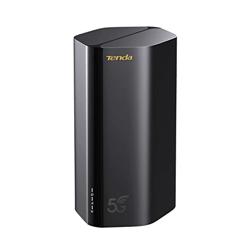 Tenda Router 5G NR LTE, AX1800 Router WiFi 6 con Puerto Gigabit LAN/WAN, 4G/5G o Conexión por Cable, Router Móvil Portátil con Tarjeta SIM, Plug y Play, Easy Mesh (5G03)