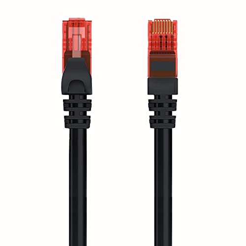 Welly Enjoy wy40151 Cable de red de Cat.6 U/UTP Ethernet Gigabit LAN RJ45, 1 m de Largo, PVC, EL que, AWG 26/7, Negro