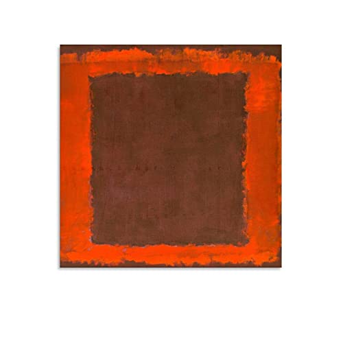 Póster mural de pintores de expresionismo Mark Rothko sin título Póster Arte de pared Pintura Lienzo Impresiones Decoración Póster Obras de arte 28 x 28 pulgadas (70 x 70 cm)