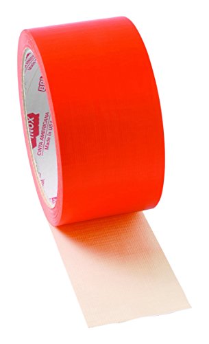 Brinox B61110T - Cinta americana (50 mm x 10 m) color naranja fluorescente