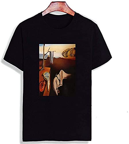 Skipoem Funny T Shirt Salvador Dali Surreal Art Cotton O Neck Tshirt Plus Size Short Sleeve T-Shirt Tops