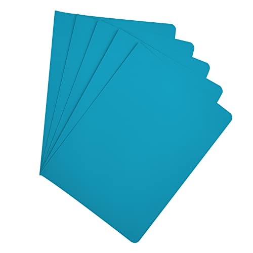Raylu Paper® - Pack de 25 Subcarpetas de cartulina para documentos, con agujeros para fastener y colores vivos. Carpetas de cartulina kraft gruesa de 200g (Azul, A4)