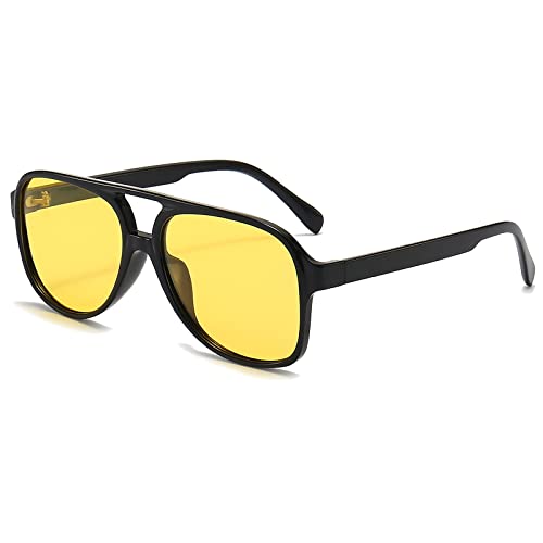 Long Keeper Gafas de Sol Polarizadas Mujer Hombre - Gafas Amarillas Vision Nocturna Conducir Anti Deslumbramiento, Gafas de Sol Unisex Polarizadas Piloto