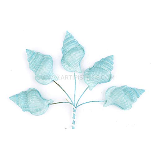 Artipistilos® Caracola De Porcelana Fría 2,9 X 1,8 Cm - Azul - Flores De Porcelana