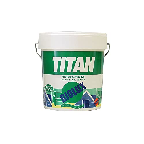 TITAN 1 Pintura PLASTICA Interior-Exterior Mate BIOLUX 15l A62000815, Multicolor, 15 l (Paquete de 1)