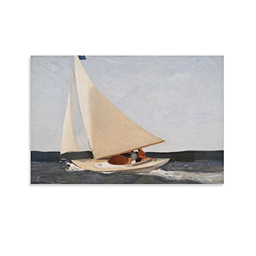 Póster de Edward Hopper con diseño de pintor americano de la vela y de la pared, diseño moderno de la familia de 50 x 75 cm