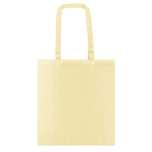 10 bolsas para las compras de algodón, color beige, ideal para pintura sobre tela