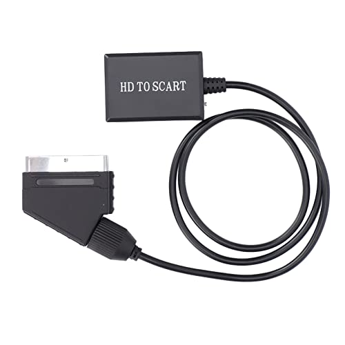 Convertidor SCART a HDMI, Convertidor de Audio Y Vídeo, Escalador, Adaptador de Vídeo, Compatible con Salida NTSC Y PAL, Adaptador de Vídeo HD, HDMI 1.3 Y Compatible con Versiones Anteriores