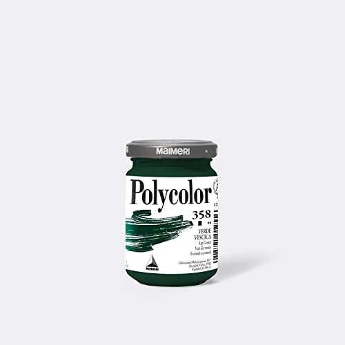 Maimeri Tarro acrílico Polycolor 1220358 verde vejiga, 140 ml