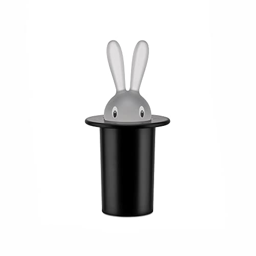 Alessi Magic Bunny ASG16 B Palillero de Diseño, Resina Termoplástica, Negro