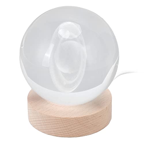 Zerodis Lámpara de Saturno, Enchufe USB Grabado Interno 3D Planeta Luz de Saturno Grabado Interno Láser de Mesa para Adornos (Saturno luz colorida)