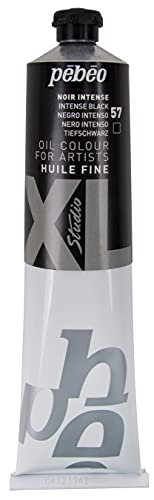 Pébéo Fine XL Negro Intense - Pintura al óleo, 200 ml, 200 ml