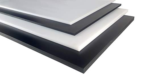 Placa de polietileno de alta densidad Polystone® de 1-30 mm, negro/blanco, varios formatos (2000 x 1000 x 3 mm, color blanco natural)