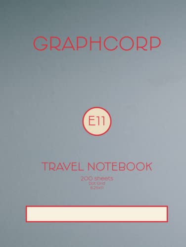 Graphcorp E11 Travel Notebook Camera: 200 Page Travel Bullet Journal / Notebook / Diary / Sketchbook