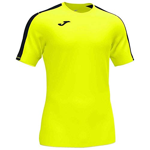 Joma Academy Camiseta Juego Manga Corta, Hombre, Amarillo flúor Negro, S