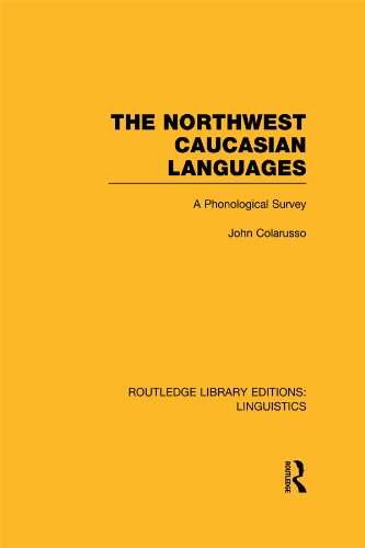 The Northwest Caucasian Languages (RLE Linguistics F: World Linguistics): A Phonological Survey (Routledge Library Editions: Linguistics) (English Edition)