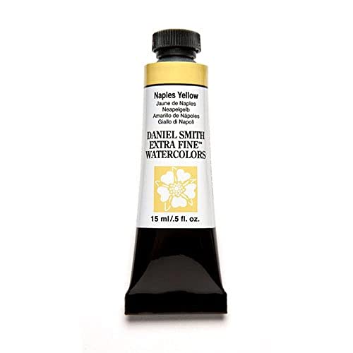 DANIEL SMITH Tubo de pintura de acuarela extrafina de 15 ml, amarillo de Nápoles