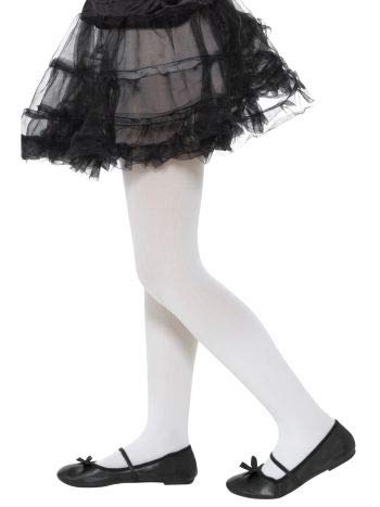 Smiffys Opaque Tights, Childs Medias opacas para niños, color blanco, talla única (49794)