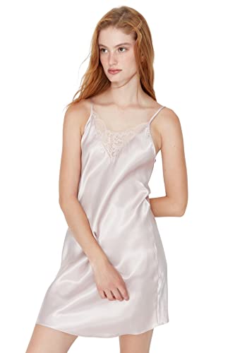 No brand found Powder Satin Nightgown, Color Rosa, L para Mujer