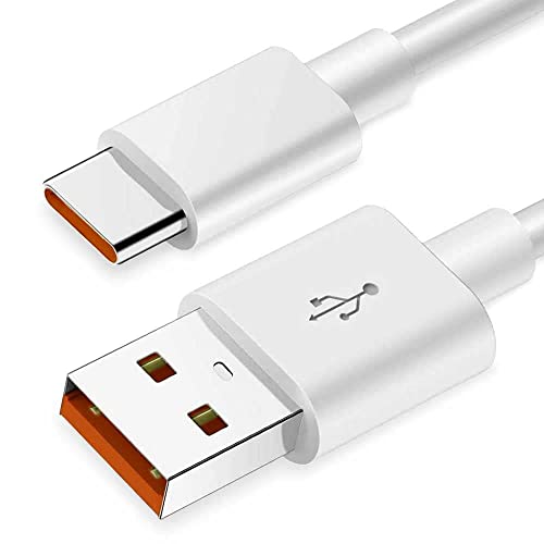 OcioDual Cable USB Tipo C 1m 6A 148BA Blanco de Carga Datos Cargador Rápido Quick Charge para Teléfonos Smartphones Tablets