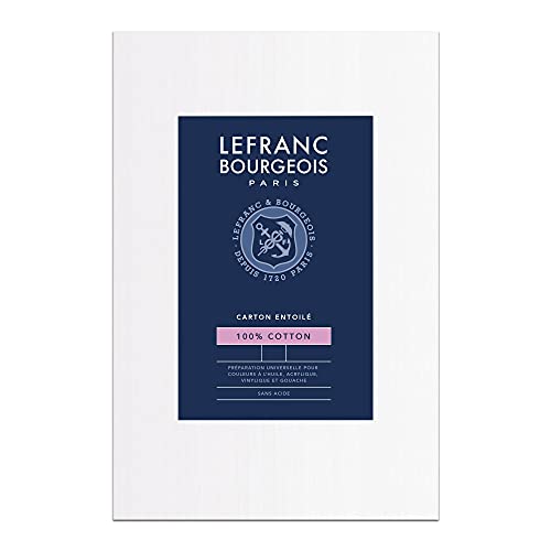 Lefranc Bourgeois Cartones entelados, Algodón, Blanco, 10 x 10 x 0,6 cm