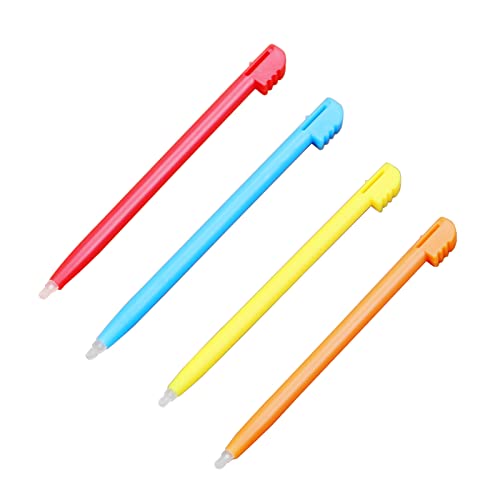 Nuevo para NDSL Stylus rojo, azul, amarillo, naranja, paquete de 4 reemplazos, para Nintendo DS NDS Lite consola de juegos de mano, lápiz táctil de plástico, cuatro colores, accesorios