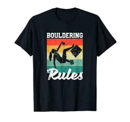 Escalador de montaña Boulder Rock Boulderer Boulder Reglas de Boulder Camiseta