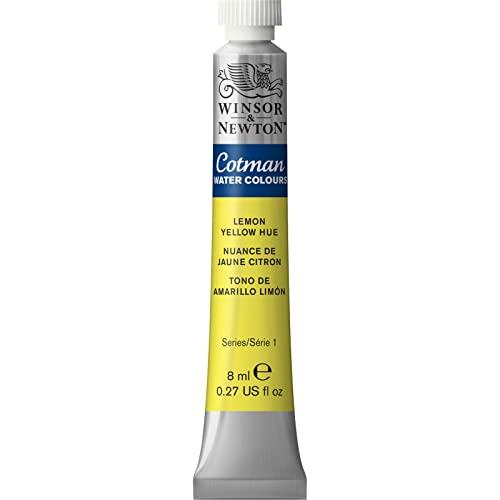 Winsor & Newton Cotman 8840102 - Pintura de acuarela de estudio, colores vivos con muy buenas propiedades de procesamiento, tubo de 8 ml, color amarillo limón
