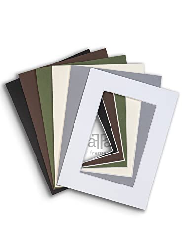 aFFa frames Passe Partout | Paspartú Minimalista para exhibir tus Fotos, Pósteres, Diplomas | Cartón, Mezcla de colores, 15x20 cm | Kit de 10