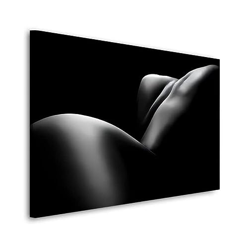Artedinoi - Cuadro moderno abstracto mujer desnuda espalda sensual, desnuda impresión sobre lienzo hermosa XXL