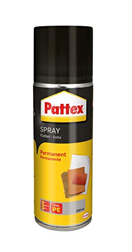 Pattex Spray Adhesivo permanente en spray, 400 ml de adhesivo transparente con gran fuerza de adherencia instantánea para el pegado permanente en interiores