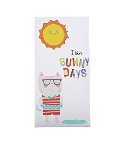 Bipolart Sunny Days Lienzo, Algodón, Multicolor, 52.5x26.5x3 cm