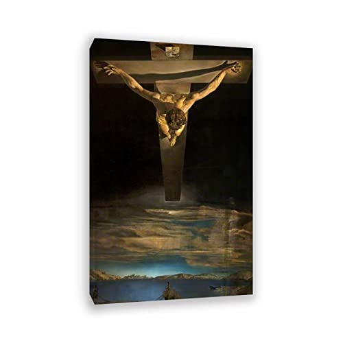 Apcgsm Salvador Dali poster. Reproducciones cuadros famosos en lienzo. Surrealismo Pósters e impresiones artísticas' Cristo de San Juan de la Cruz'. Cuadros decorativo 30x54cm(11.8x21.3) Enmarcados