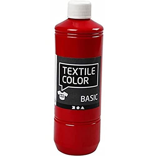 Color textil, rojo, 500 ml