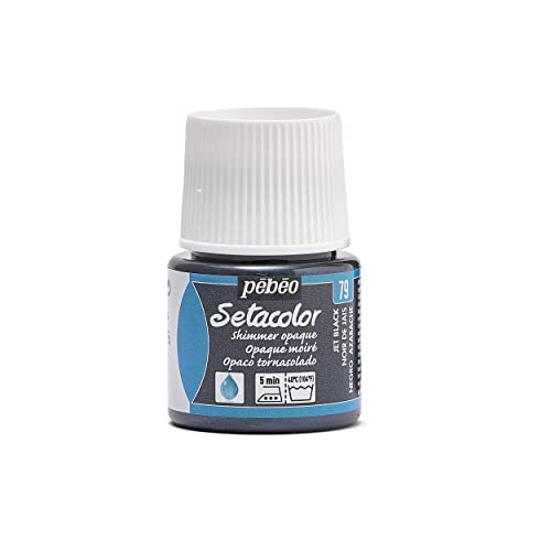 Pebeo Setacolor - Pintura para tela (opaca tornasolada, 45 ml), Azul brillante